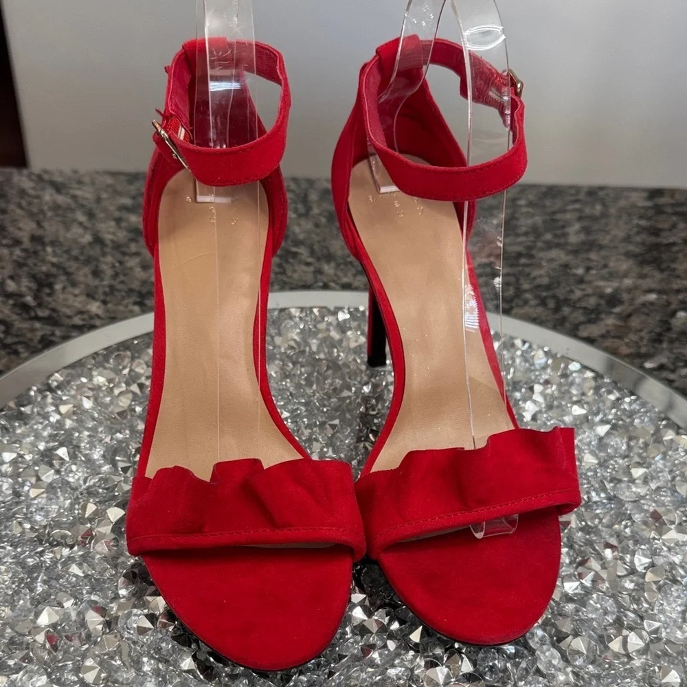 a new day Red ruffle Heels 8